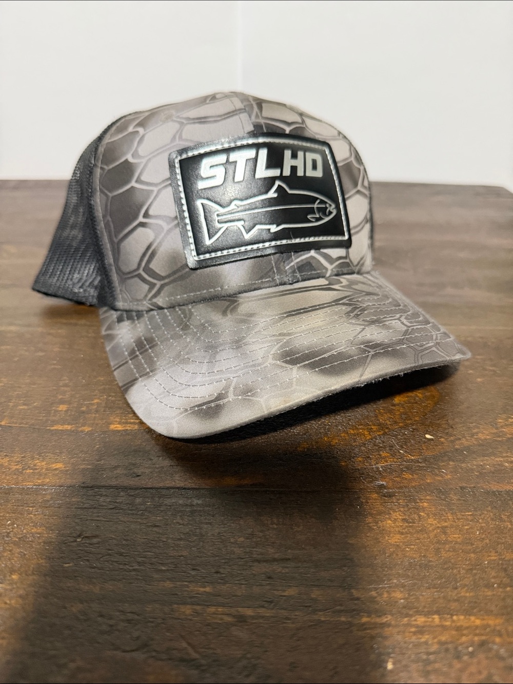 The Classic Gray Camo STLHd Patch Trucker Hat